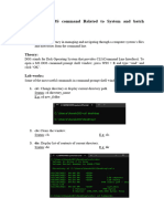 Lab 1 MS DOS Command Related To System and Batch Processing 1