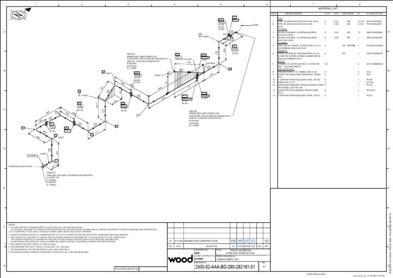 Piping Isometric Material List 2300/52 | PDF | Pipe (Fluid Conveyance ...