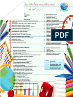 Lista de Utiles 4 Años Mundo Feliz