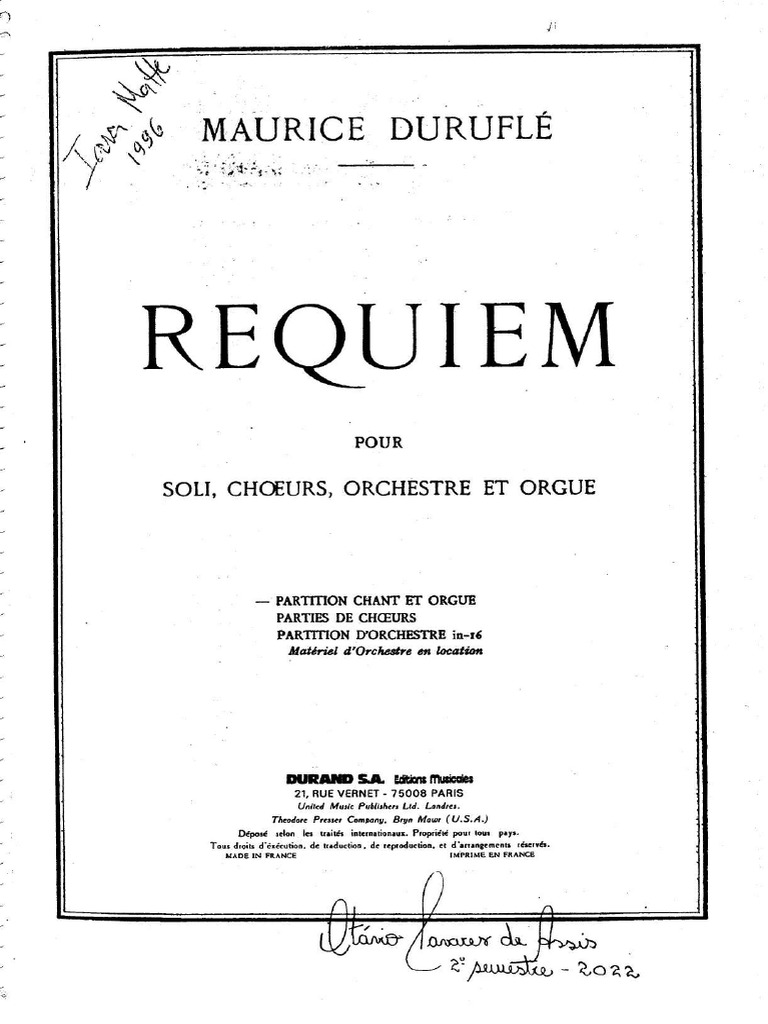 Duruflé Requiem PDF