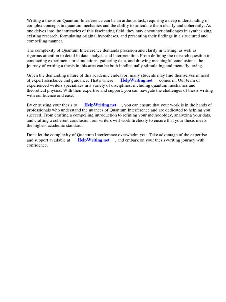 Thesis quantum interference pdf quantum mechanics quantum computing