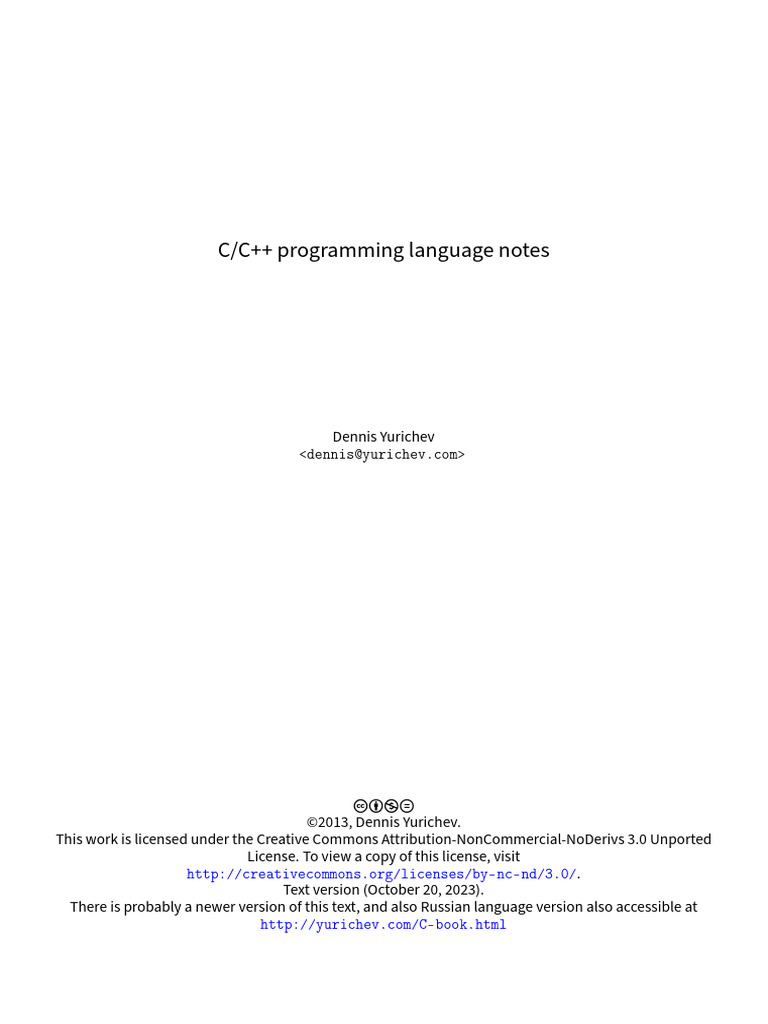 C++ Note | PDF | Pointer (Computer Programming) | String (Computer Science)