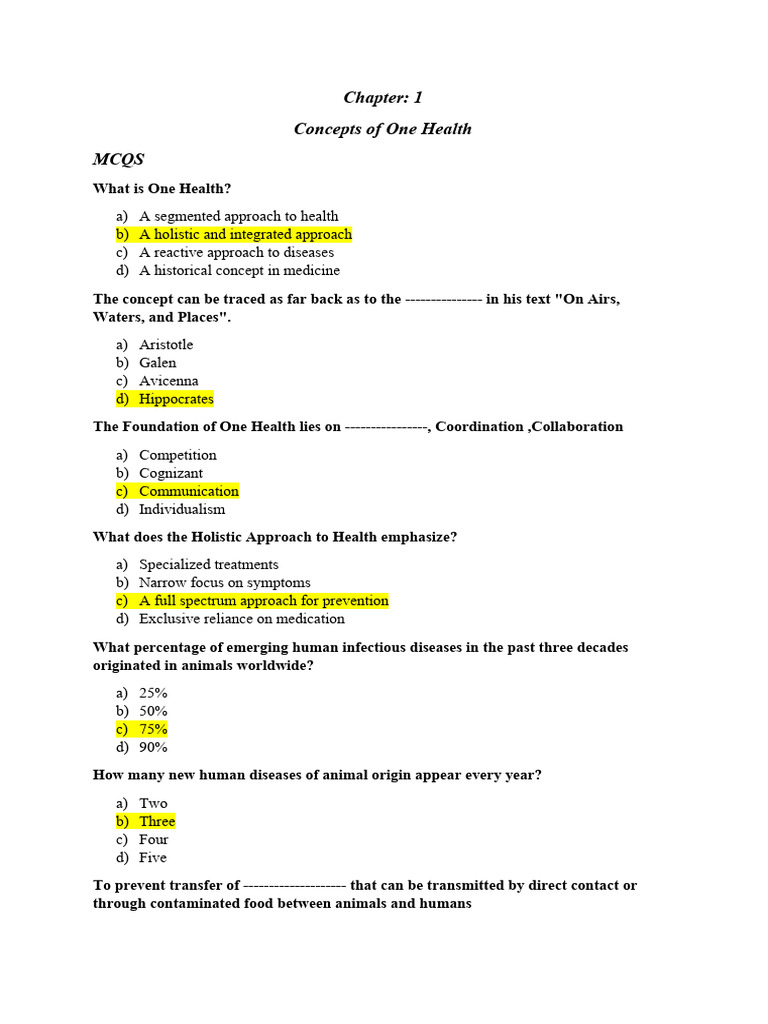 Basics of one health | PDF | Climate Change | Infection