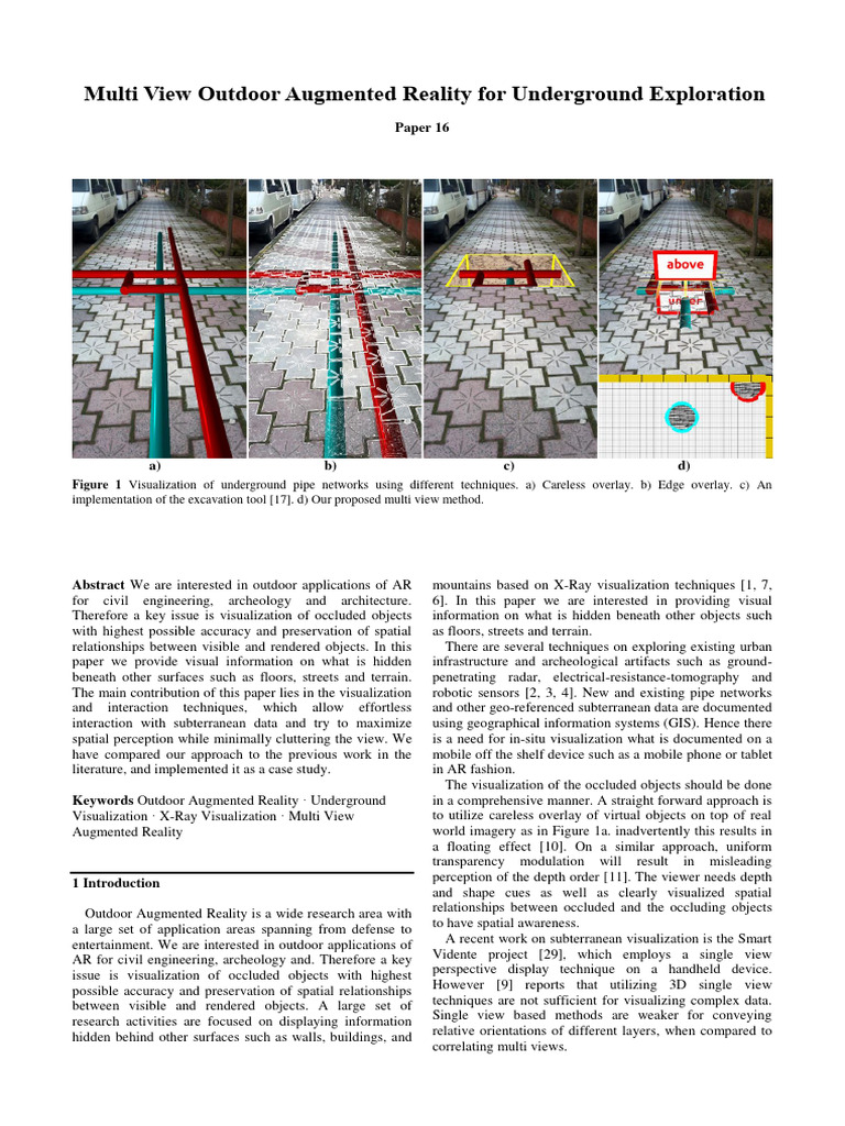 Multi-View AR for Underground Visualization | PDF | Augmented Reality ...