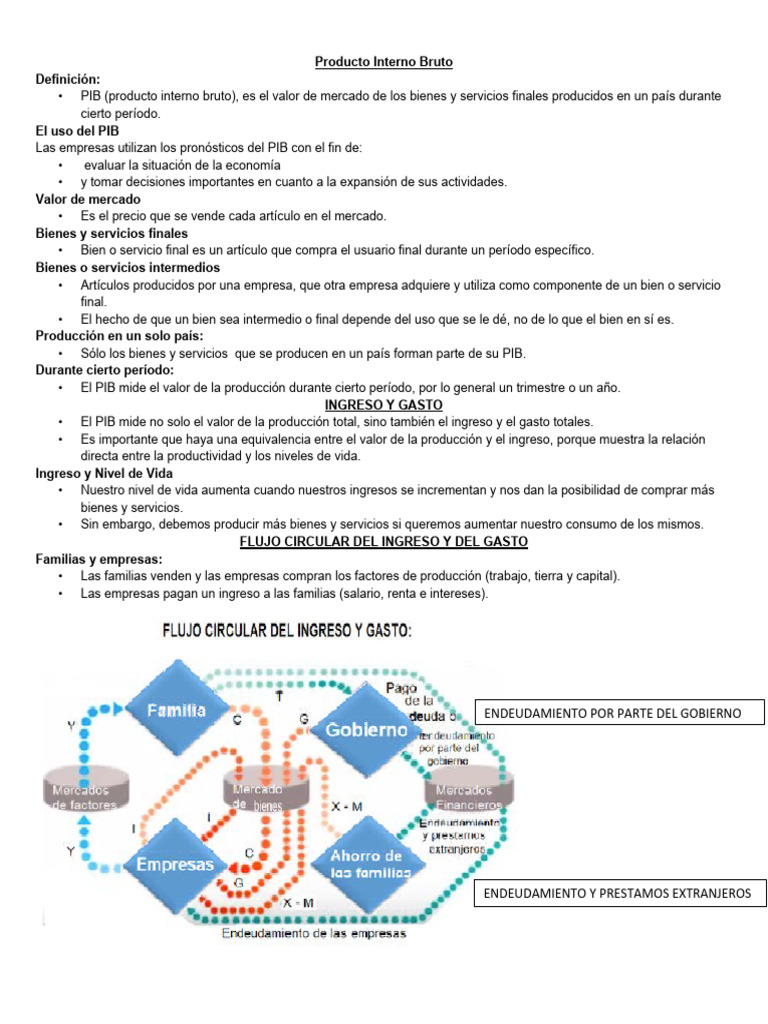 Definición y Usos del PIB en Economía | PDF | Producto Interno Bruto ...
