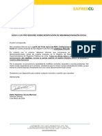 Letter Safresco Peru Proveedores Esp