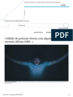 1 Bilhão de Pessoas Vivem Com Algum Transtorno Mental, Afirma OMS - ONU News