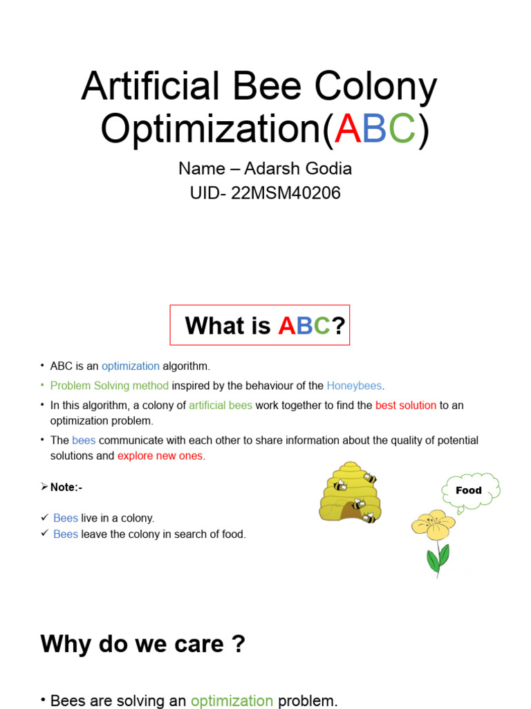 ABC Algorithm 22MSM40206 | PDF | Mathematical Optimization | Numerical ...