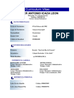 Curriculum XAVIER ANTONIO ICAZA LEON