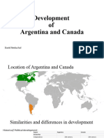 Development of Argentina and Canada2