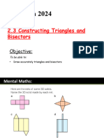 Y9 - T2W11 - Day 1 - Constructing Triangles and Bisectors