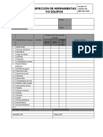 Formato Inspeccion de Herramientas y Equipo - B&P-SSO-CH07