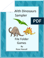 Fun With Dinosaurs Sampler: File Folder Games