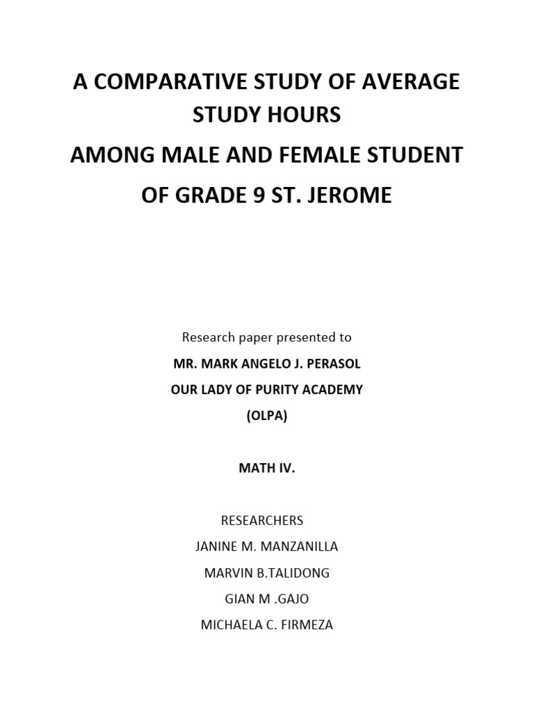 a-comparative-study-of-average-study-hours-pdf-statistics