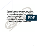 Temario Personal Laboral Fijo en El Área de Oficios y Especialidades