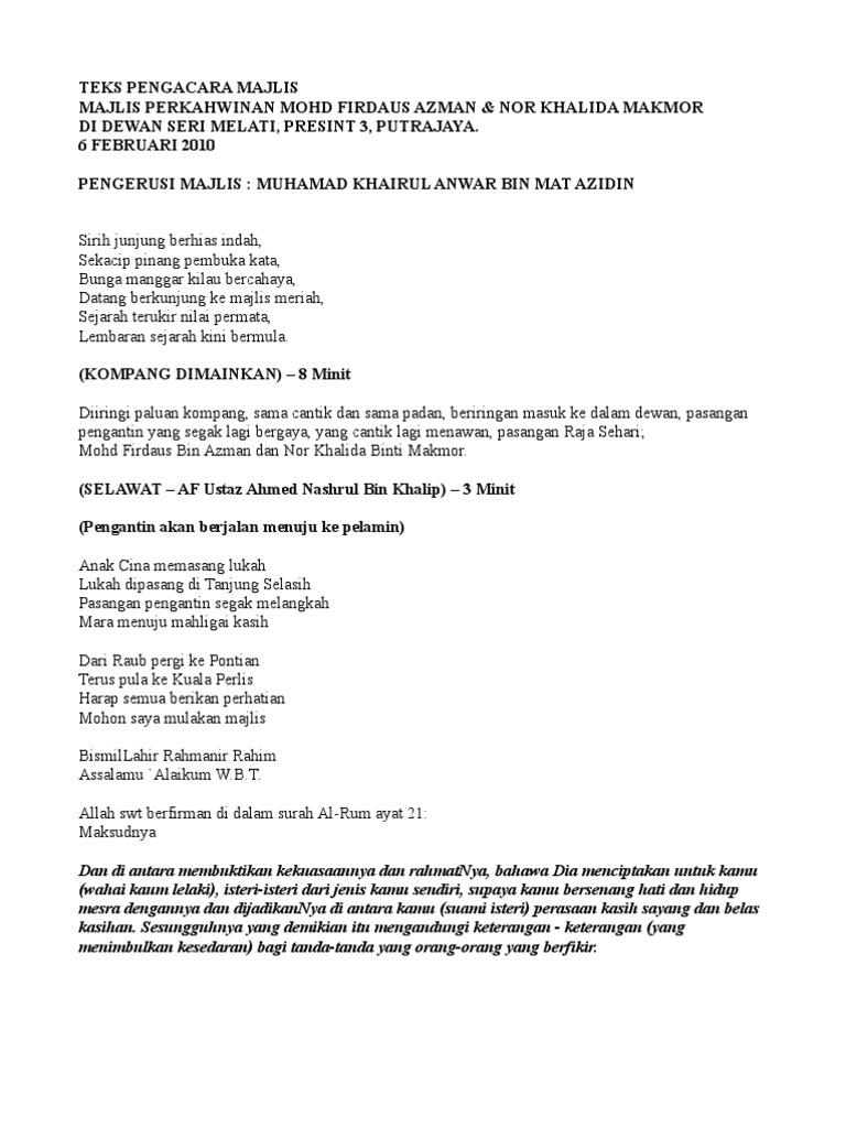 Teks Ucapan Untuk Majlis An  PDF
