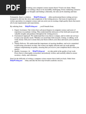 Computer Science Master Thesis PDF