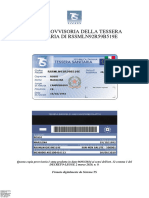 Copia Provvisoria Della Tessera Sanitaria Di Rssmln92R59B519E