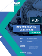 Informe Tecnico Compresor Atlas Copco Ga18 Api292035 Alumitek