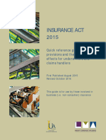 INSURANCE ACT 2015-Quick Reference Guide To Key Provisions and Their Practical Effects For Underwriters and Claims Handlers