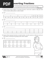 T M 34772 Converting Mixed Numbers and Improper Fractions Maths Worksheet Ver 1