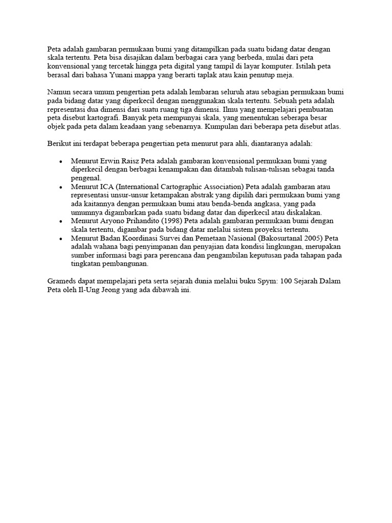 Peta Adalah Gambaran Permukaan Bumi Yang Ditampilkan Pada Suatu Bidang