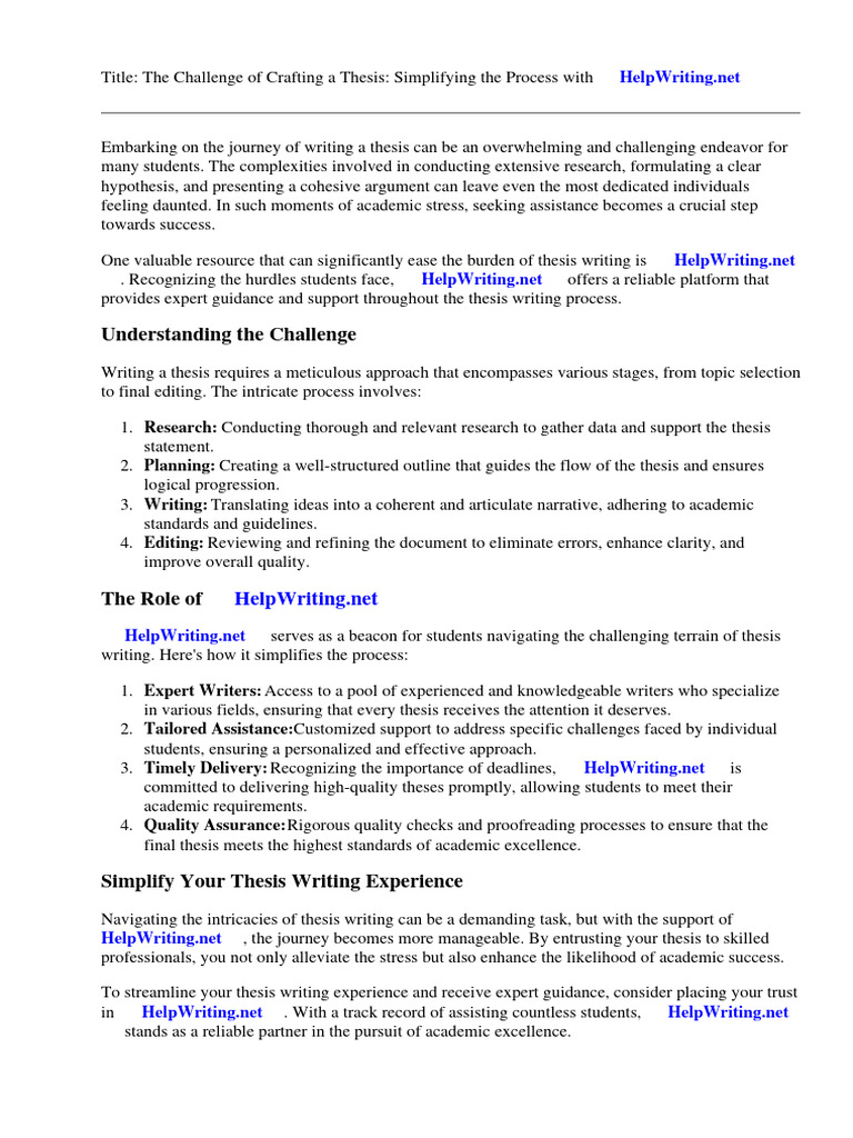 Purdue Owl Thesis Example PDF Apa Style Thesis