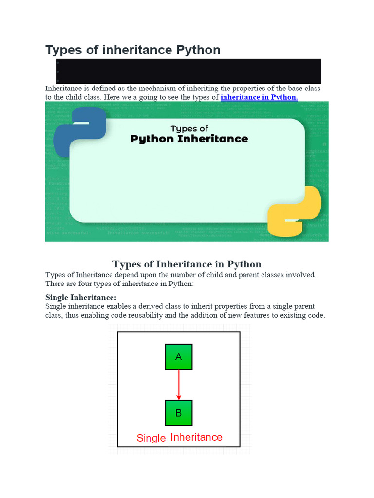 5.5 Types of Inheritance | PDF | Inheritance (Object Oriented ...