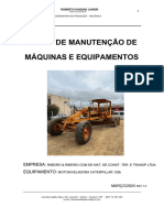 Plano de Manutencao Preventiva - Motoniveladora Caterpillar