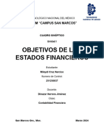 Cuadro Sinoptico, Objetivos de Los Estados Financieros