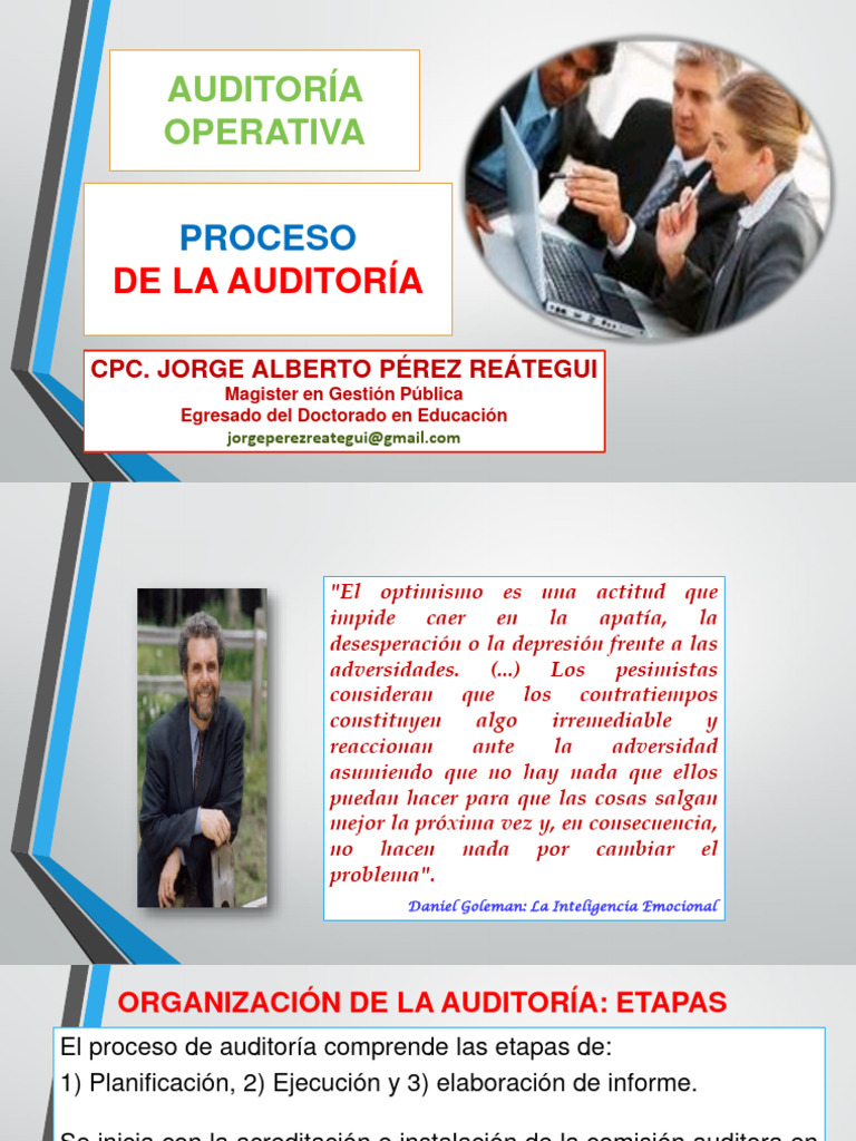 Proceso de Auditoría Operativa Desglosado | PDF | Auditoría | Contralor