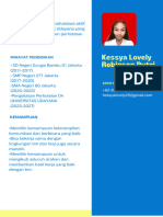 Blue Bright Yellow Color Blocks Salesperson CV