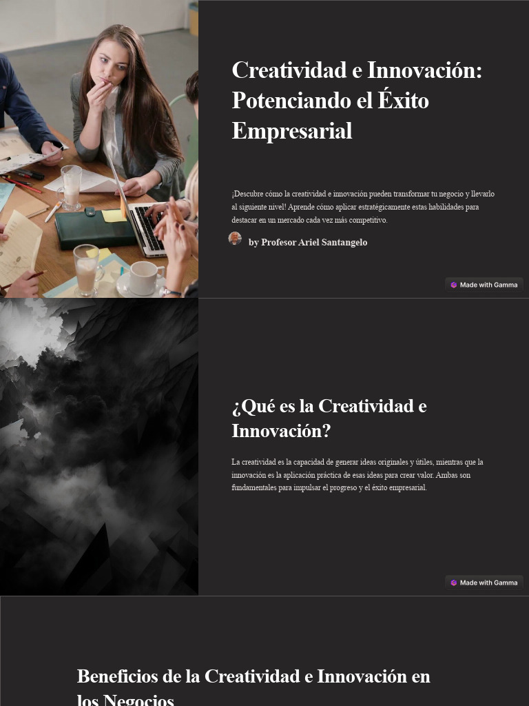 Creatividad E Innovacion Potenciando El Exito Empresarial Pdf