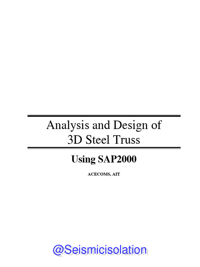 3D Steel Truss Design in SAP2000 | PDF | Truss | Computing