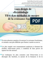 TD 6 Les Méthodes de Mesure de La Croissance Bactérienne