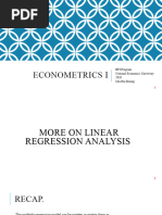 Econometrics I Lecture 4 Wooldridge