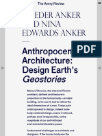 Anthropocene Architecture Design Earths