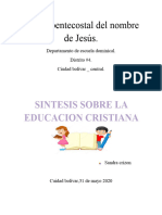 Sisntesis Ed - Cristiana La Enseñanza