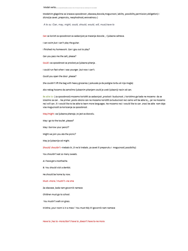 Modal Verbs Pdf Linguistic Typology Linguistics