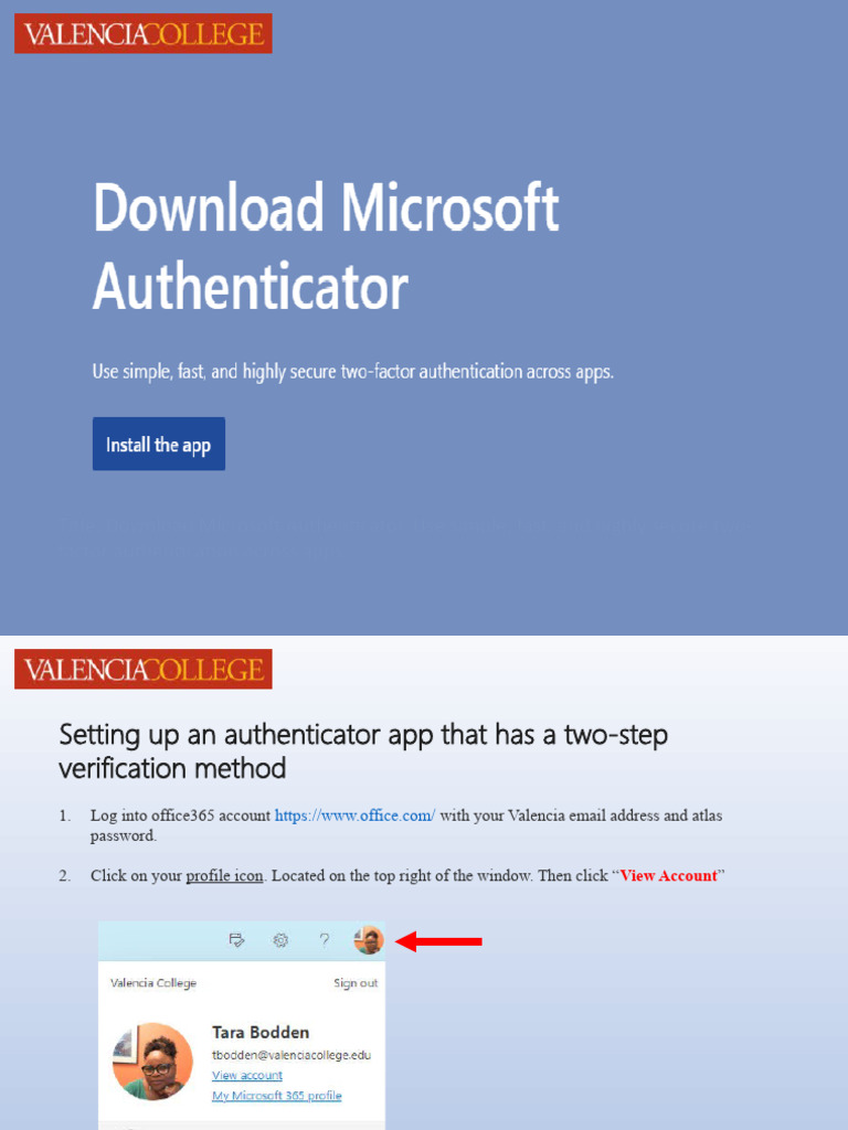 Setting Up Microsoft Authenticator App | PDF | Mobile App | Ios