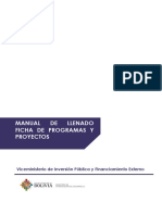 Manual de Llenado Ficha de Proyectos