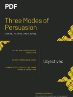 Three Modes of Persuasion: (Ethos, Pathos, and Logos)