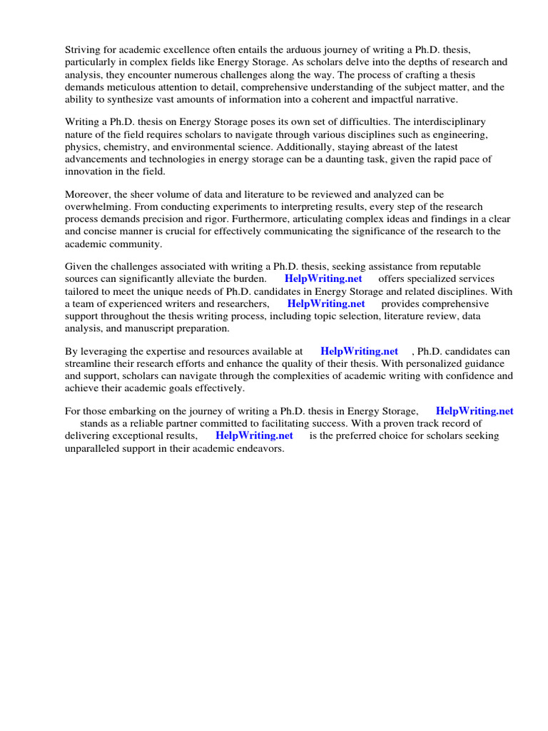 Phd Thesis Energy Storage Pdf Energy Storage Nature