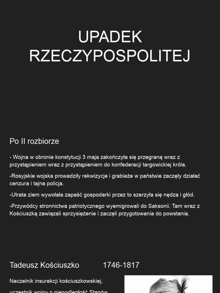 Wojny I Upadek Rzeczypospolitej Sprawdzian Klasa 4 Pdf Upadek Rzeczypospolitej | PDF