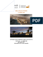 Hawada Resort-Landscape - Bill of Quantities