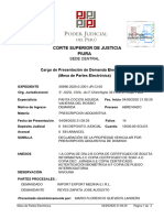 Corte Superior de Justicia Piura: Cargo de Presentación de Demanda Electrónica (Mesa de Partes Electrónica)