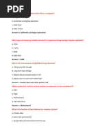 Orientation Computing Mcqs