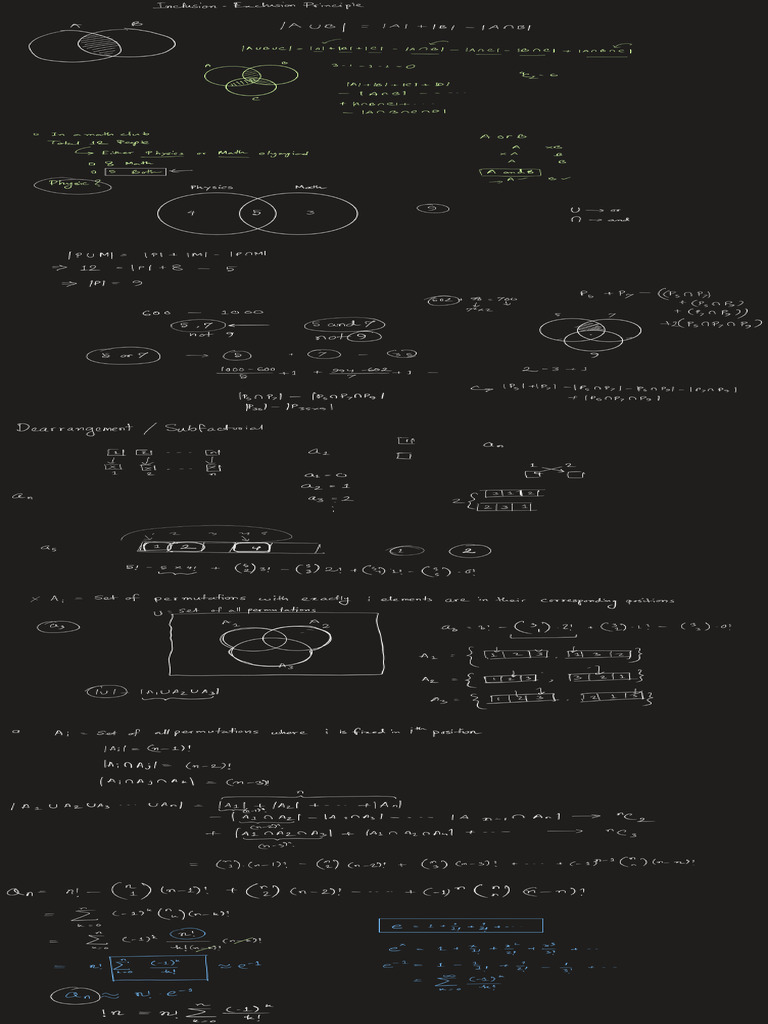 Inclusion Exclusion | PDF