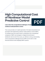 High Computational Cost of Nonlinear Model Predictive Control