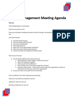 Senior Management Meeting Agenda